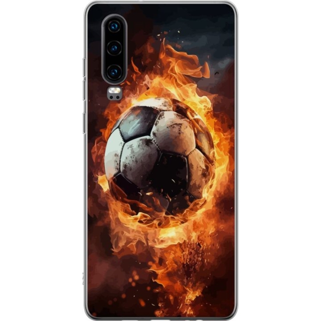 Mobildeksel til Huawei P30 med Fotball motiv