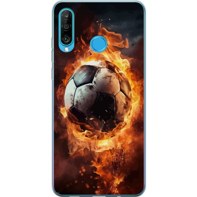 Mobildeksel til Huawei P30 lite med Fotball motiv