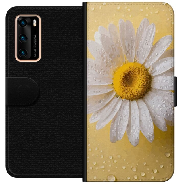 Lommeboketui til Huawei P40 med Porselensblomst motiv