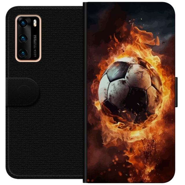 Lommeboketui til Huawei P40 med Fotball motiv