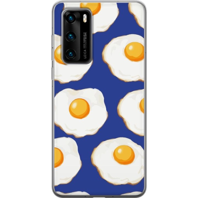 Mobildeksel til Huawei P40 med Stekte egg motiv
