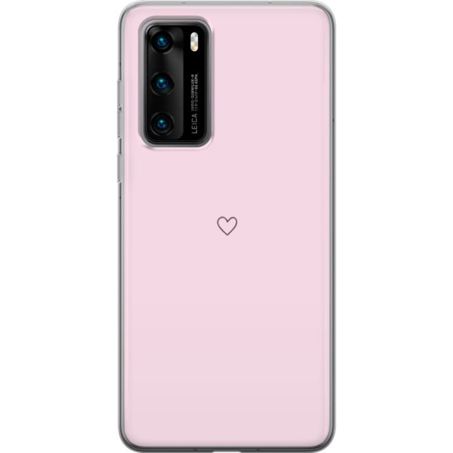 Mobildeksel til Huawei P40 med Hjerte motiv