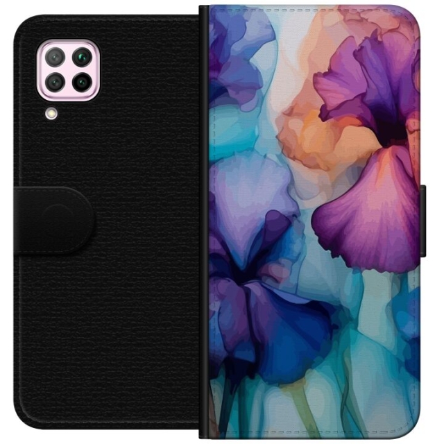 Lommeboketui til Huawei P40 lite med Magiske blomster motiv