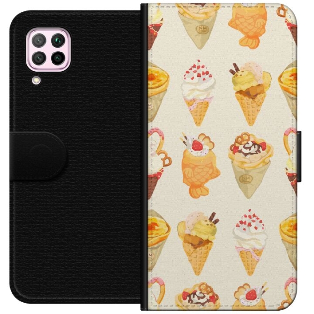 Lommeboketui til Huawei P40 lite med Glassig motiv