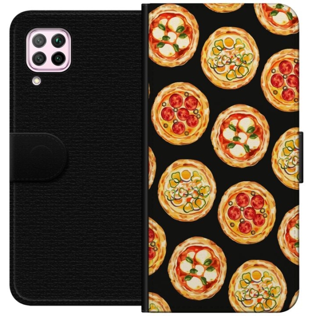 Lommeboketui til Huawei P40 lite med Pizza motiv