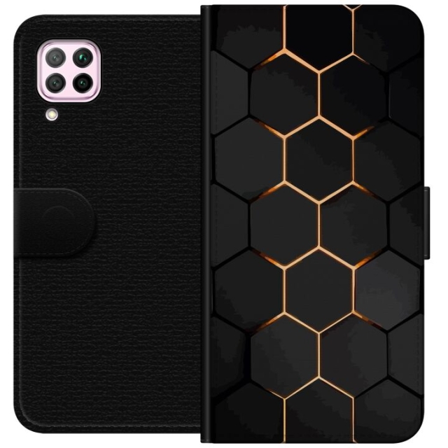 Lommeboketui til Huawei P40 lite med Luksuriøst Mønster motiv