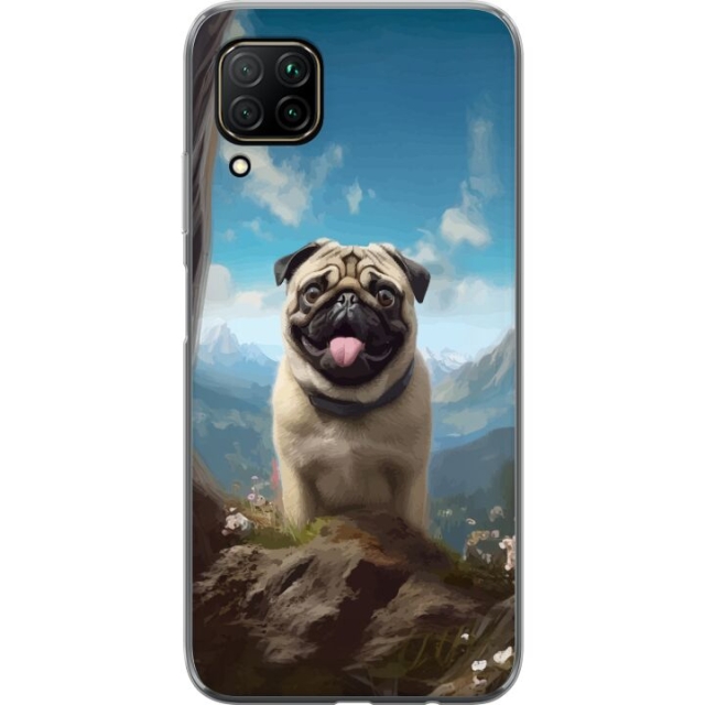 Mobildeksel til Huawei P40 lite med Glad Hund motiv