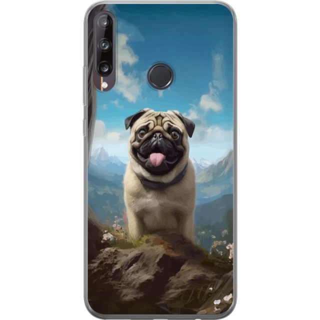 Mobildeksel til Huawei P40 lite E med Glad Hund motiv