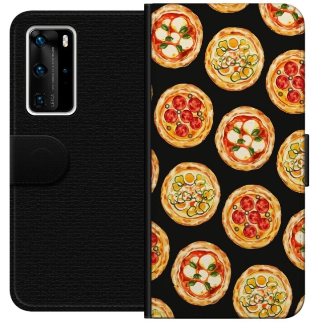 Lommeboketui til Huawei P40 Pro med Pizza motiv