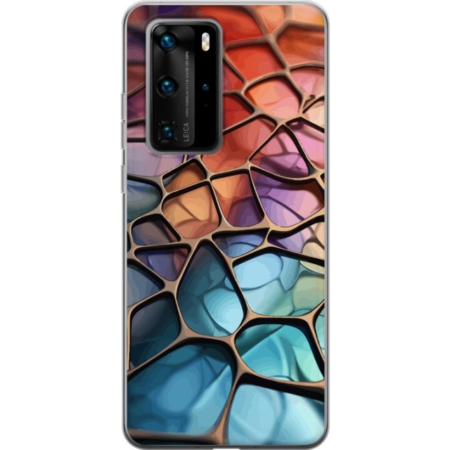 Mobildeksel til Huawei P40 Pro med Metalliskt mønster motiv