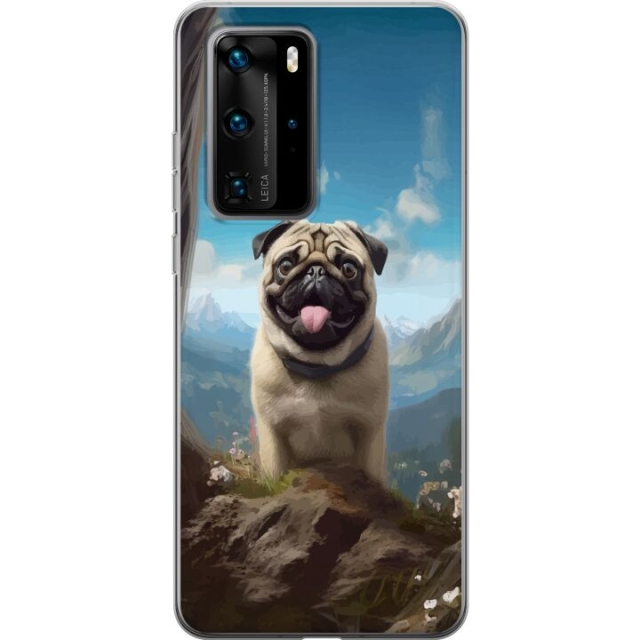 Mobildeksel til Huawei P40 Pro med Glad Hund motiv