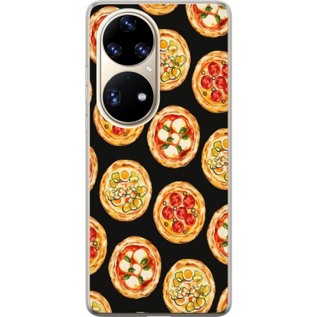 Mobildeksel til Huawei P50 Pro med Pizza motiv