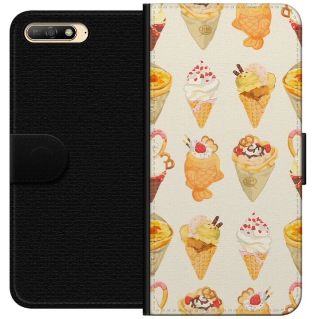 Lommeboketui til Huawei Y6 (2018) med Glassig motiv