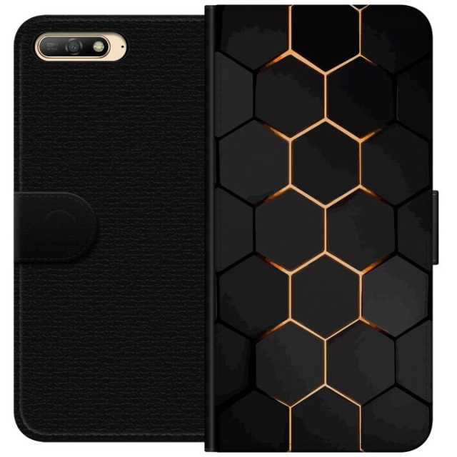 Lommeboketui til Huawei Y6 (2018) med Luksuriøst Mønster motiv