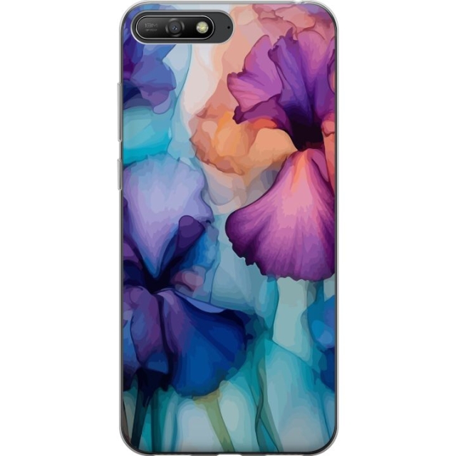 Mobildeksel til Huawei Y6 (2018) med Magiske blomster motiv