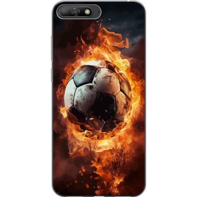 Mobildeksel til Huawei Y6 (2018) med Fotball motiv