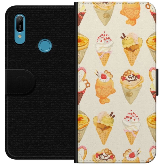 Lommeboketui til Huawei Y6 (2019) med Glassig motiv