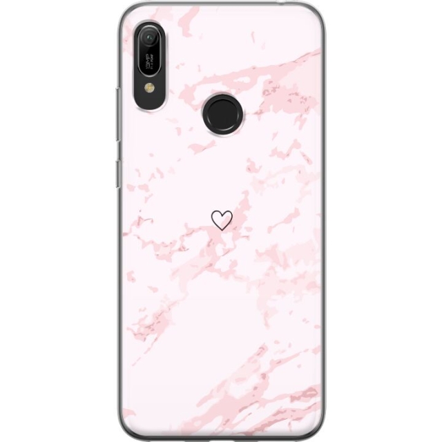 Mobildeksel til Huawei Y6 (2019) med Rosa Hjerte motiv