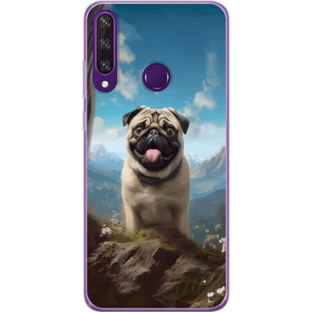 Mobildeksel til Huawei Y6p med Glad Hund motiv