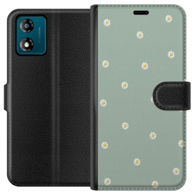 Lommeboketui til Motorola Moto E13 med Prestekrage motiv