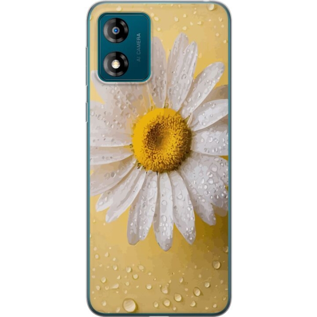 Mobildeksel til Motorola Moto E13 med Porselensblomst motiv