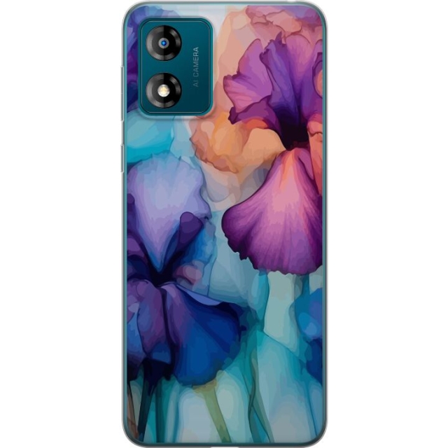 Mobildeksel til Motorola Moto E13 med Magiske blomster motiv
