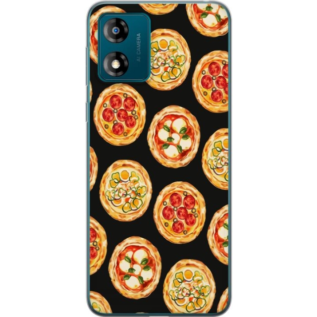 Mobildeksel til Motorola Moto E13 med Pizza motiv