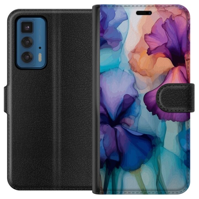 Lommeboketui til Motorola Edge 20 Pro med Magiske blomster motiv