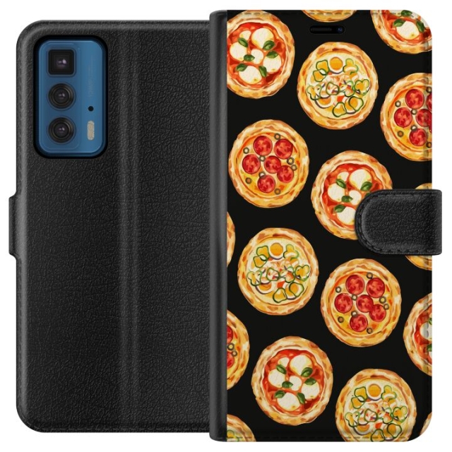 Lommeboketui til Motorola Edge 20 Pro med Pizza motiv