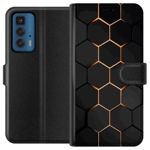 Lommeboketui til Motorola Edge 20 Pro med Luksuriøst Mønster motiv
