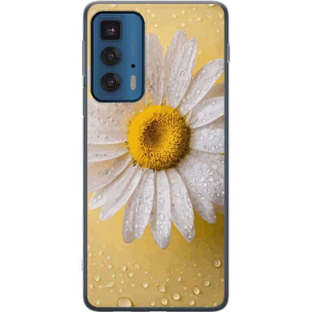 Mobildeksel til Motorola Edge 20 Pro med Porselensblomst motiv