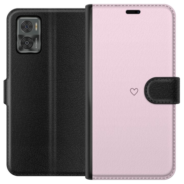 Lommeboketui til Motorola Moto E22i med Hjerte motiv