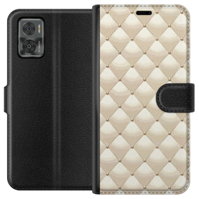 Lommeboketui til Motorola Moto E22i med Gullglans motiv