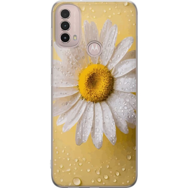 Mobildeksel til Motorola Moto E40 med Porselensblomst motiv