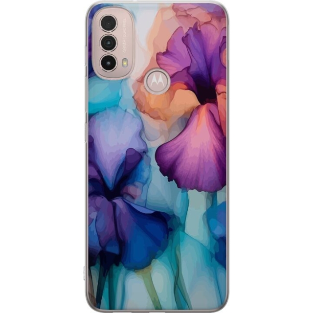 Mobildeksel til Motorola Moto E40 med Magiske blomster motiv