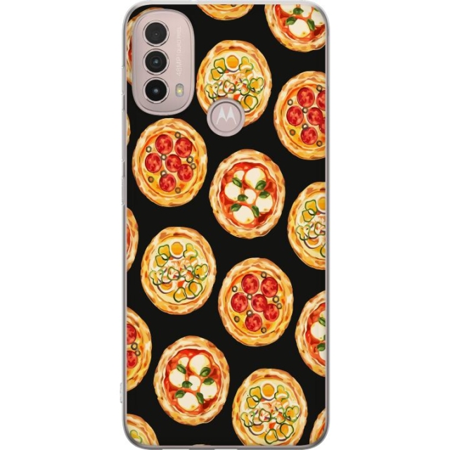 Mobildeksel til Motorola Moto E40 med Pizza motiv