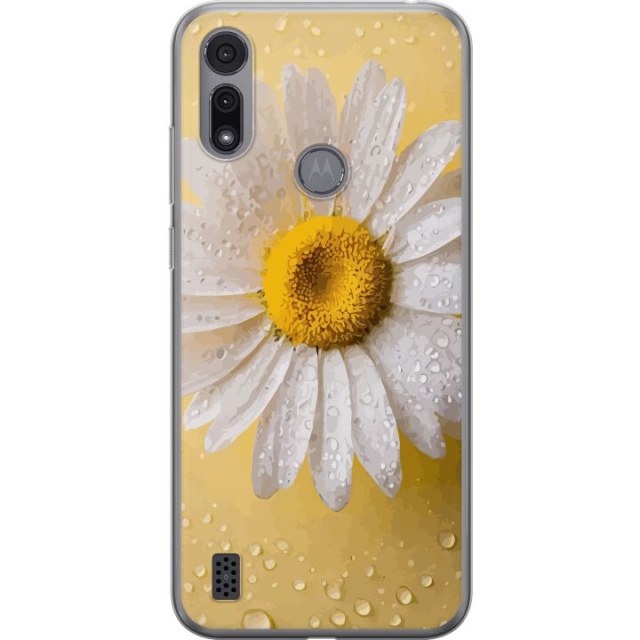 Mobildeksel til Motorola Moto E6i med Porselensblomst motiv