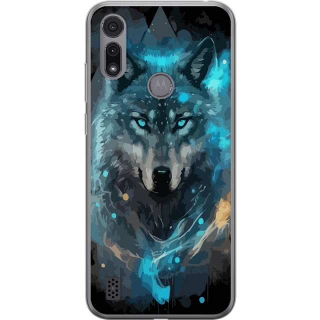Mobildeksel til Motorola Moto E6i med Ulve motiv
