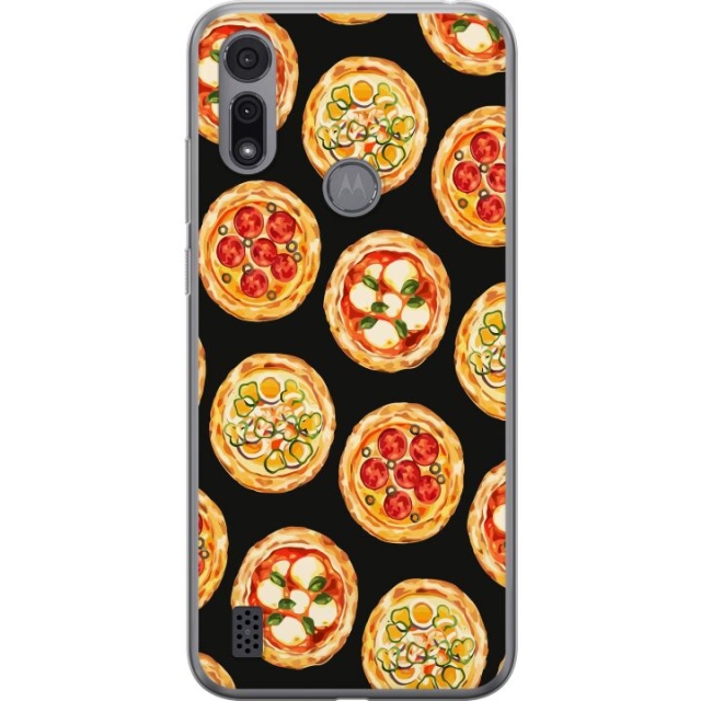 Mobildeksel til Motorola Moto E6i med Pizza motiv