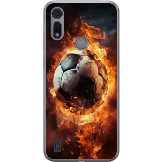 Mobildeksel til Motorola Moto E6i med Fotball motiv