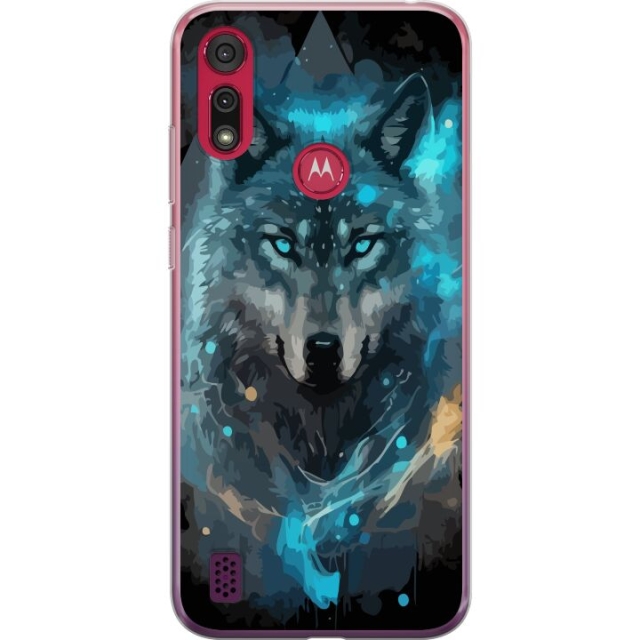 Mobildeksel til Motorola Moto E6s (2020) med Ulve motiv