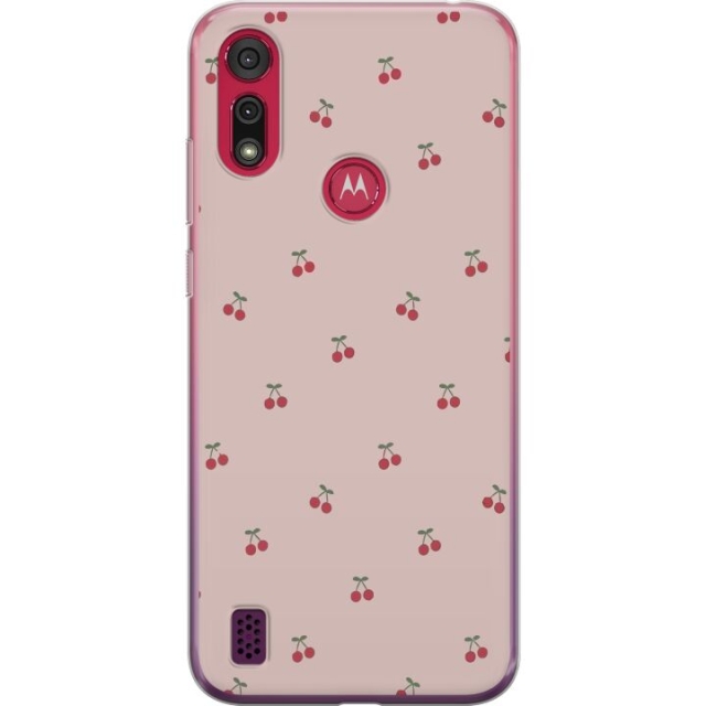 Mobildeksel til Motorola Moto E6s (2020) med Kirsebær motiv