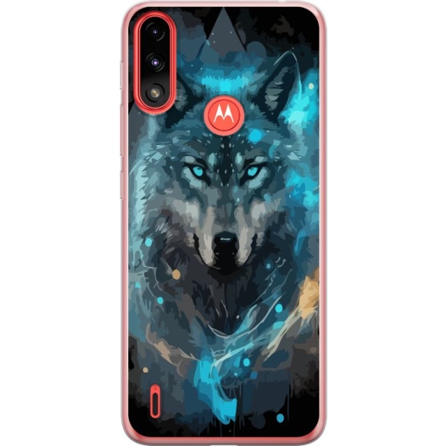 Mobildeksel til Motorola Moto E7 Power med Ulve motiv