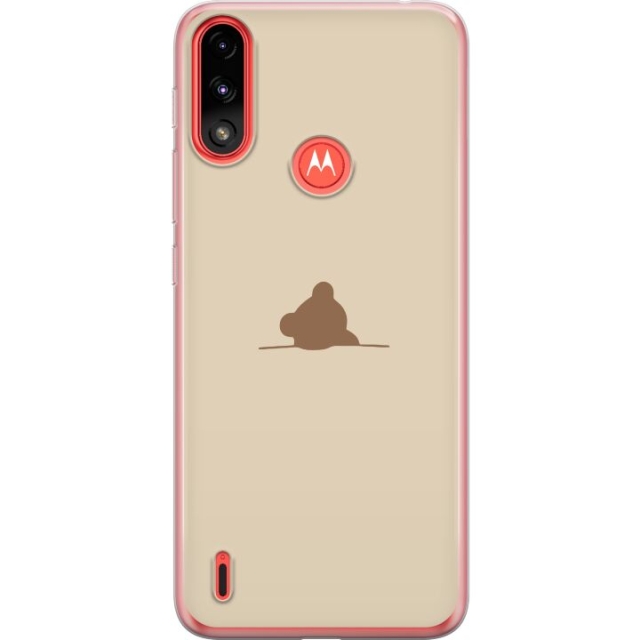 Mobildeksel til Motorola Moto E7 Power med Nalle motiv