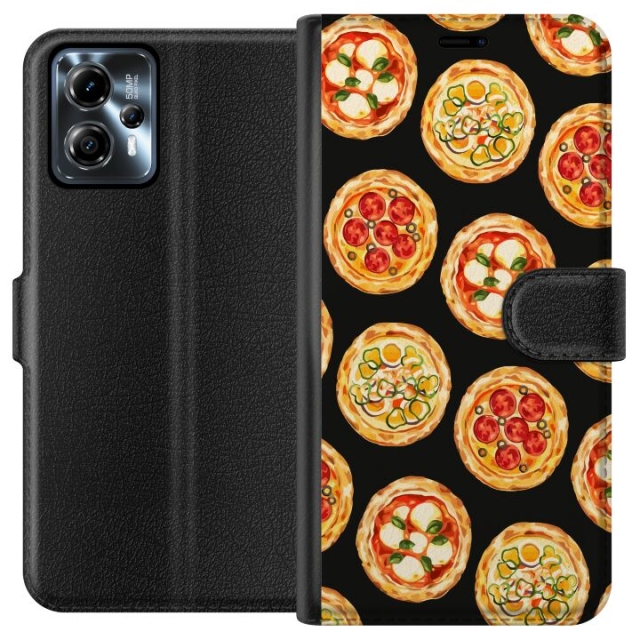 Lommeboketui til Motorola Moto G13 med Pizza motiv