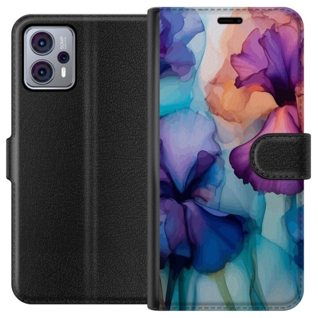 Lommeboketui til Motorola Moto G23 med Magiske blomster motiv