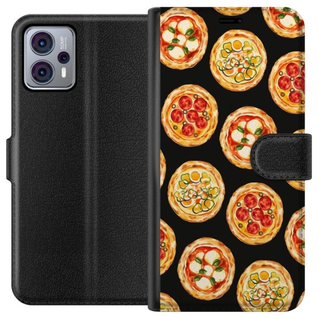 Lommeboketui til Motorola Moto G23 med Pizza motiv