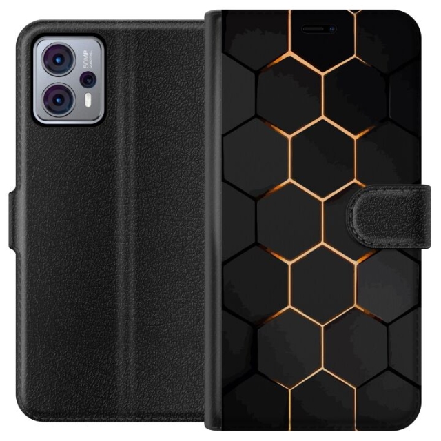 Lommeboketui til Motorola Moto G23 med Luksuriøst Mønster motiv