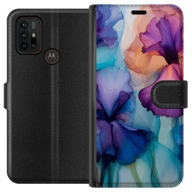 Lommeboketui til Motorola Moto G30 med Magiske blomster motiv