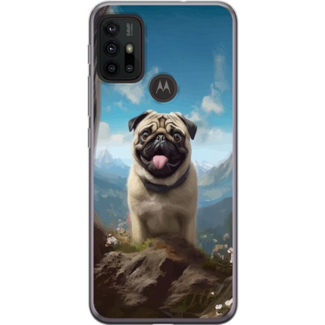 Mobildeksel til Motorola Moto G30 med Glad Hund motiv